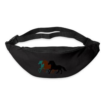 drei_pferde_pferd - Sac banane - noir - Devant