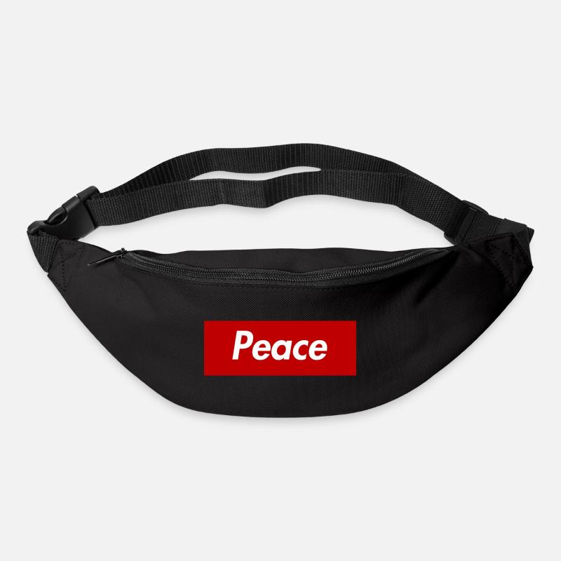 "Peace" - Gürteltasche - Schwarz