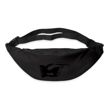 main - Sac banane - noir - Devant