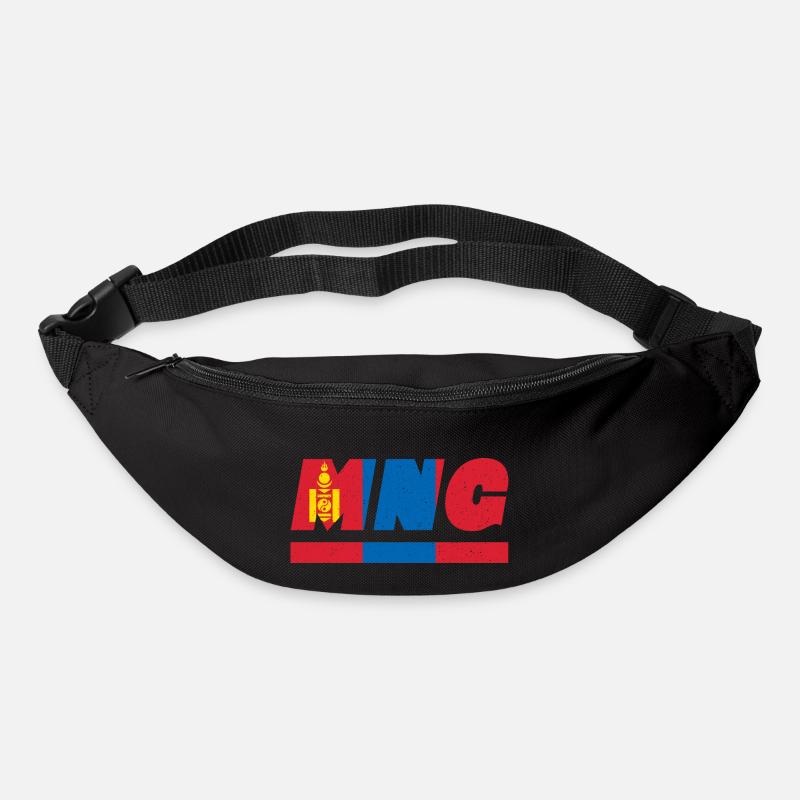Mongolei Fahne Flagge MNG - Gürteltasche - Schwarz