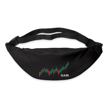 Forex Trader - Candlestick Chart - Chemise de trading - Sac banane - noir - Devant