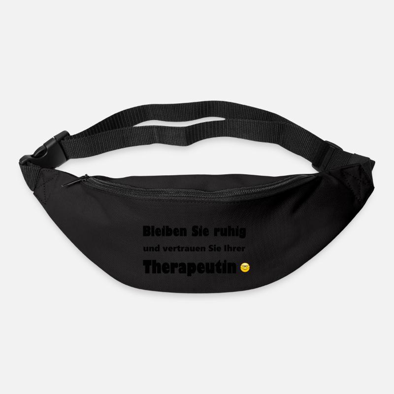 Therapeutin mit Durchblick - Gürteltasche - Schwarz