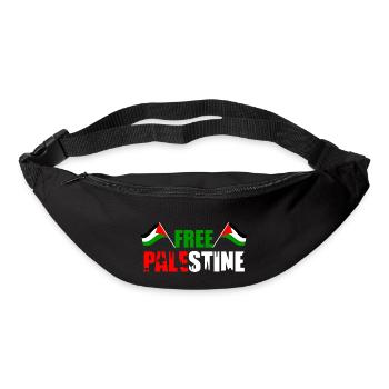Soutien gratuit à la Palestine &Gaza Freedom Vintage - Sac banane - noir - Devant