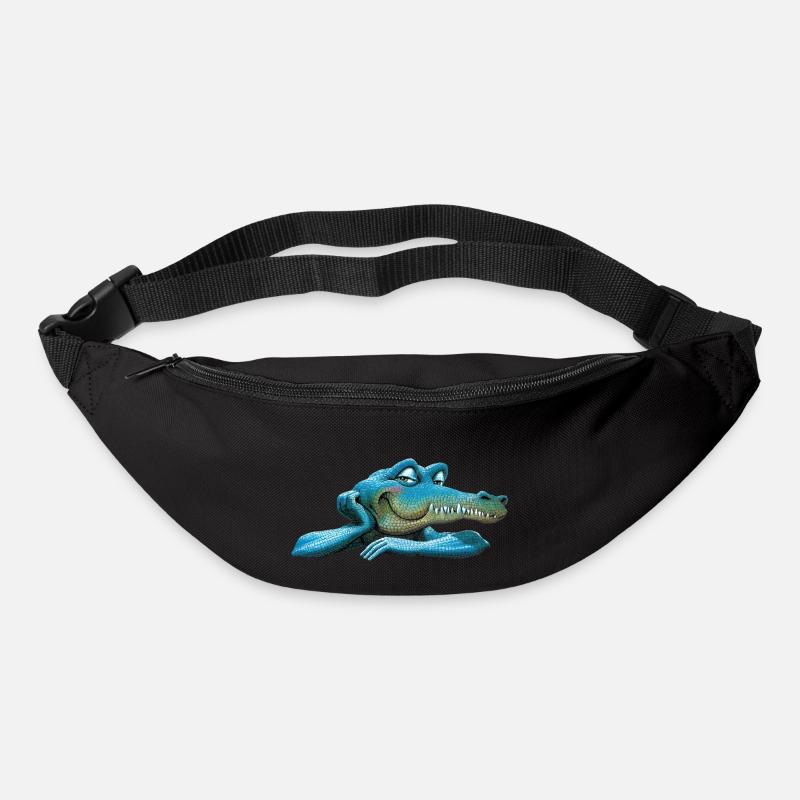Crocodile Retro Amstrad - Mascotte 02 - Sac banane - noir