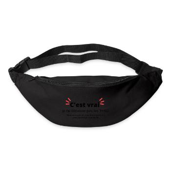 C est vrai, Je ne dépasse pas les 1M60. - Sac banane - noir - Devant