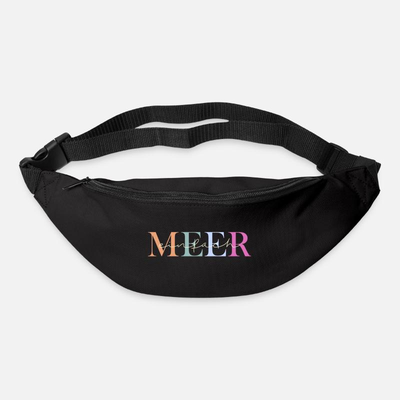 einfach Meer - Gürteltasche - Schwarz