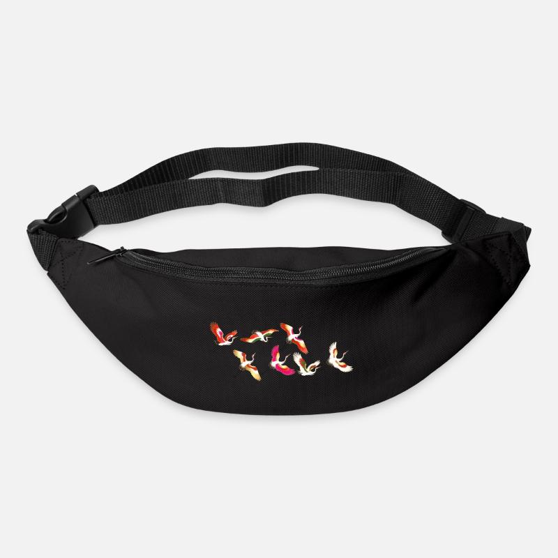 Kraniche - Gürteltasche - Schwarz