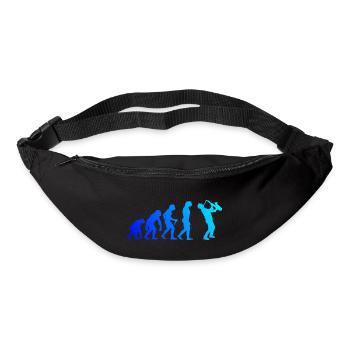 Saxophon Evolution Saxophonist Sax Herren Jungen - Gürteltasche - Schwarz - Vorne