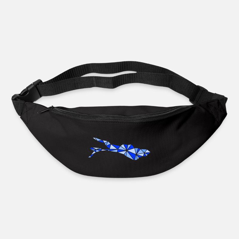 Bodensee | Polygonal | Blau - Gürteltasche - Schwarz