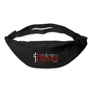 Jesus Christus Bibelvers Weg Wahrheit Leben Christ - Gürteltasche - Schwarz - Vorne