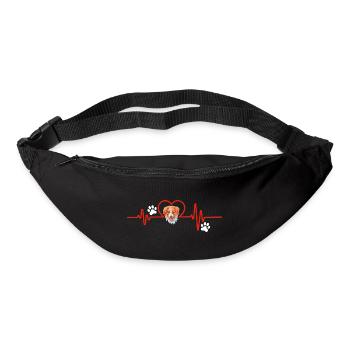 Australian Shepherd Heartbeat Funny Dog Owners - Bum bag - black - Front