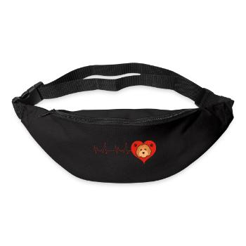 Goldendoodle Heartbeat Lustige Hundebesitzer - Gürteltasche - Schwarz - Vorne