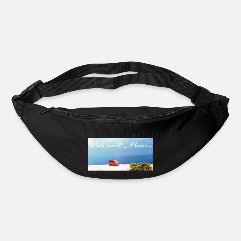 Ich will Meer - Gürteltasche - Schwarz