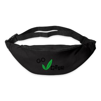 GO VEGAN - Veganismus - vegan - Tierliebe - Gürteltasche - Schwarz - Vorne