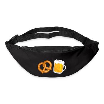 Pretzel & Beer: The Perfect T-Shirt for Connoisseurs - Bum bag - black - Front