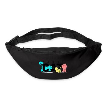 pussi chats noirs - Sac banane - noir - Devant