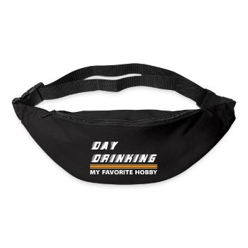 Day drinking is my favorite hobby - Bum bag - black - Front
