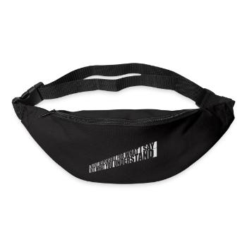 ce que je dis citation - Sac banane - noir - Devant