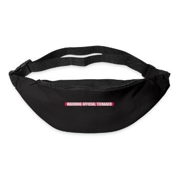 warning official teenager Zitat - Gürteltasche - Schwarz - Vorne