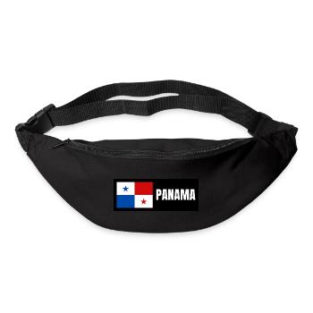 Drapeau du Panama - Sac banane - noir - Devant