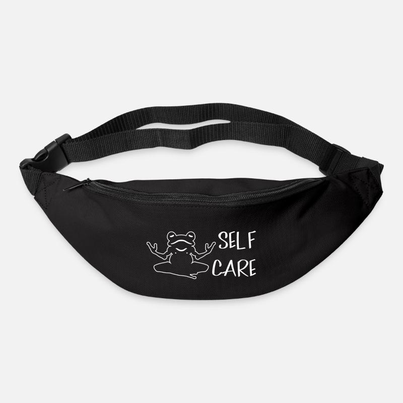 Funny Self Care Frog Doing Yoga - Gürteltasche - Schwarz