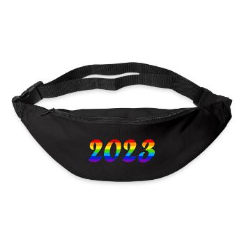 Drapeau arc-en-ciel LGBTQ 2023 (Garantie du prix le plus bas) - Sac banane - noir - Devant