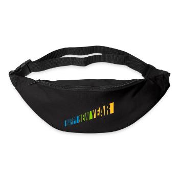 Citation Bonne année - Sac banane - noir - Devant