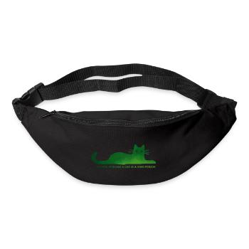 Anyone who has a cat is a good person - Bum bag - black - Front