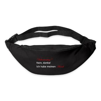 Valentinstag Hündchen Wau Geschenk Geschenkidee - Gürteltasche - Schwarz - Vorne
