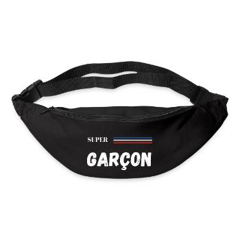 super garçon - t-shirt assorti - Sac banane - noir - Devant