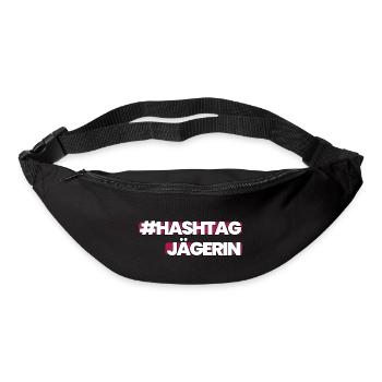 HashtagJägerin pink - Gürteltasche - Schwarz - Vorne