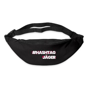 HashtagJäger pink - Gürteltasche - Schwarz - Vorne