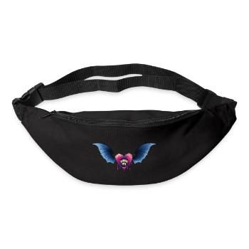 Chauve-souris dentée - Sac banane - noir - Devant