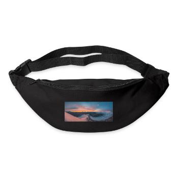 Lever de soleil alpin sur les montagnes Agrafa - Sac banane - noir - Devant