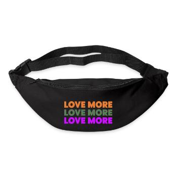 Love more - Sac banane - noir - Devant