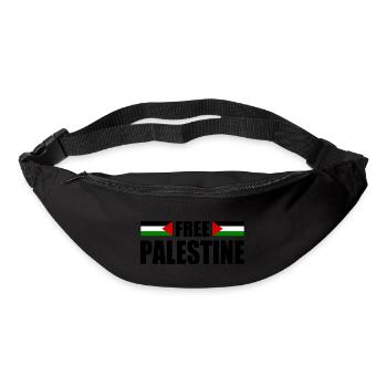 Free palestine - Sac banane - noir - Devant