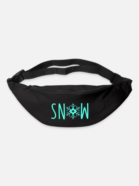 schneeflocke snow - Gürteltasche - Schwarz