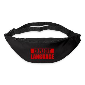 Grobe Sprache - Rot - Gürteltasche - Schwarz - Vorne