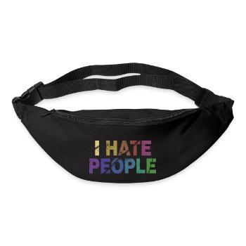 JE DÉTESTE LES GENS - Sac banane - noir - Devant