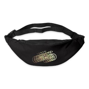 Vélo de route Vélo Vintage Rétro Grunge - Sac banane - noir - Devant