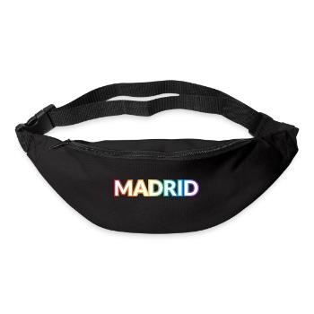 Gay Madrid Rainbow Text - Bum bag - black - Front