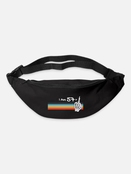 Skull Vintage - Ich bin nicht 58, ich bin 57 plus Mitte - Gürteltasche - Schwarz