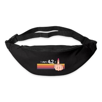 J’ai 42 ans + 1 chemise de doigt d’honneur J’ai 42 ans et plus, - Sac banane - noir - Devant