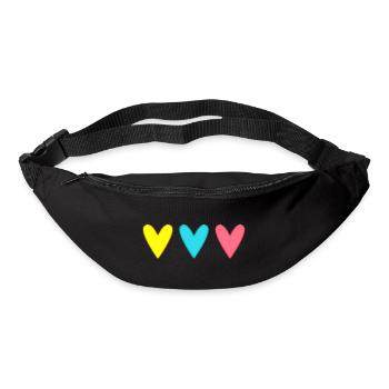 HERZ. VIELEN DANK. GELIEBTE. MEISTER. DANKE HERRIN. - Gürteltasche - Schwarz - Vorne