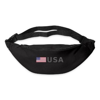 ÉQUIPE États-Unis Drapeau américain devant la police de caractères - Sac banane - noir - Devant