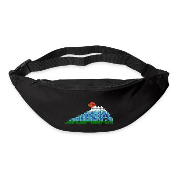 Fuji Wandbild Mosaik Sento Onsen Japan Liebe - Gürteltasche - Schwarz - Vorne