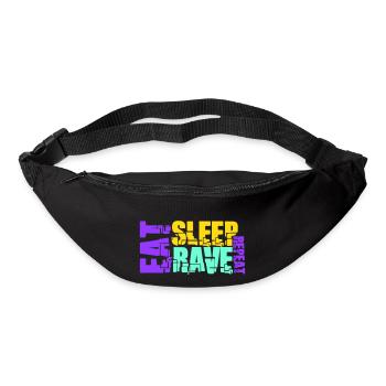Eat Sleep Rave Repeat Logo Party Music Repeat - Bum bag - black - Front