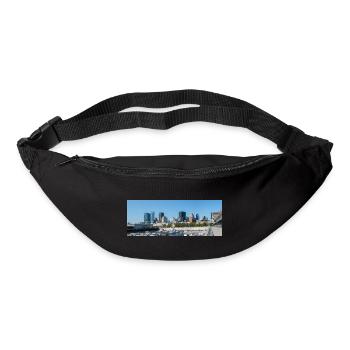 Panoramablick auf die Skyline von Montreal vom Hafen aus - Gürteltasche - Schwarz - Vorne