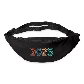 2026 vintage rétro - Sac banane - noir - Devant