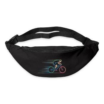 BMX Freestyle Vintage Radfahrer Geschenk Idee - Gürteltasche - Schwarz - Vorne